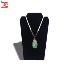 Стеллаж для демонстрации ювелирных изделий 10 шт. черный бархат большие ювелирные изделия ожерелье кулон дисплей Мольберт подставки держатель 20*32 см