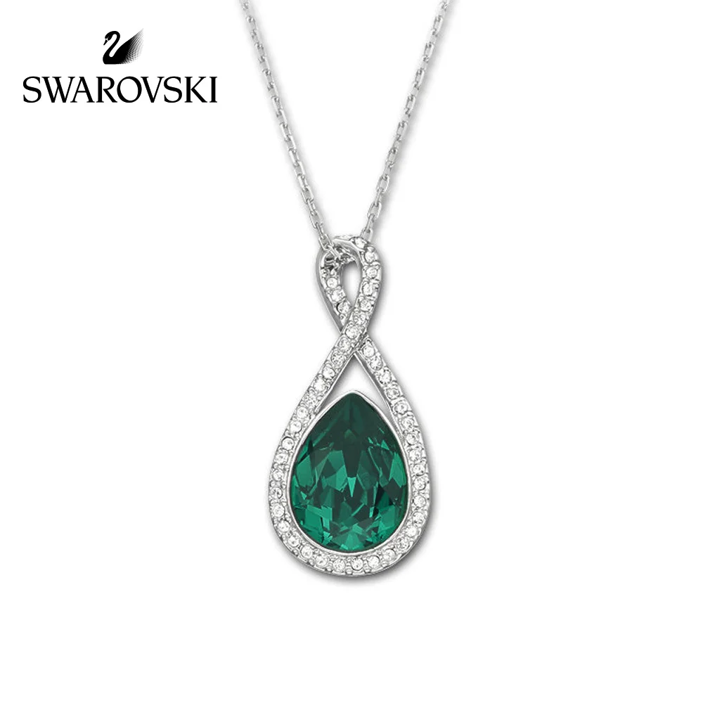 

Original Genuine Swarovski Showbiz Emerald Pendant Necklaces Crystal Necklace Womens Necklaces1157964