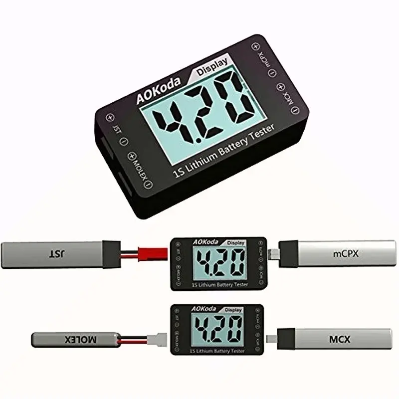 AOKoda-AOK-041-1S-Lithium-Battery-Tester-Indicator-for-Checker-For-JST-MOLEX-mCPX-MCX-Plug (2)