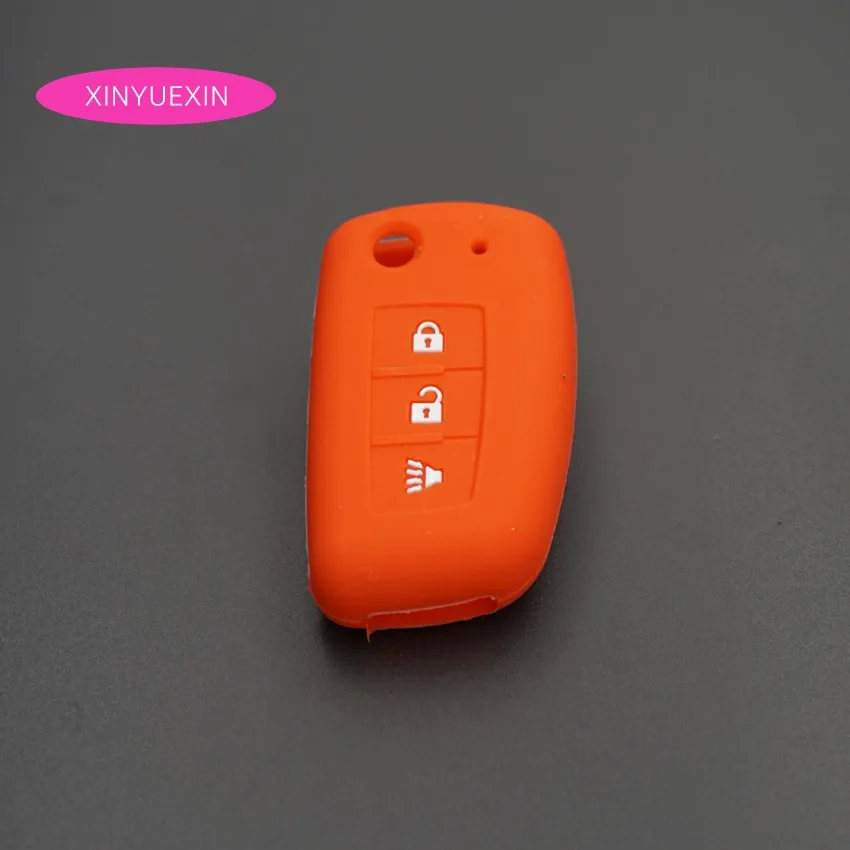 Xinyuexin чехол для ключей NISSA Qashqai X trail Резиновый Автомобильный ключ откидная