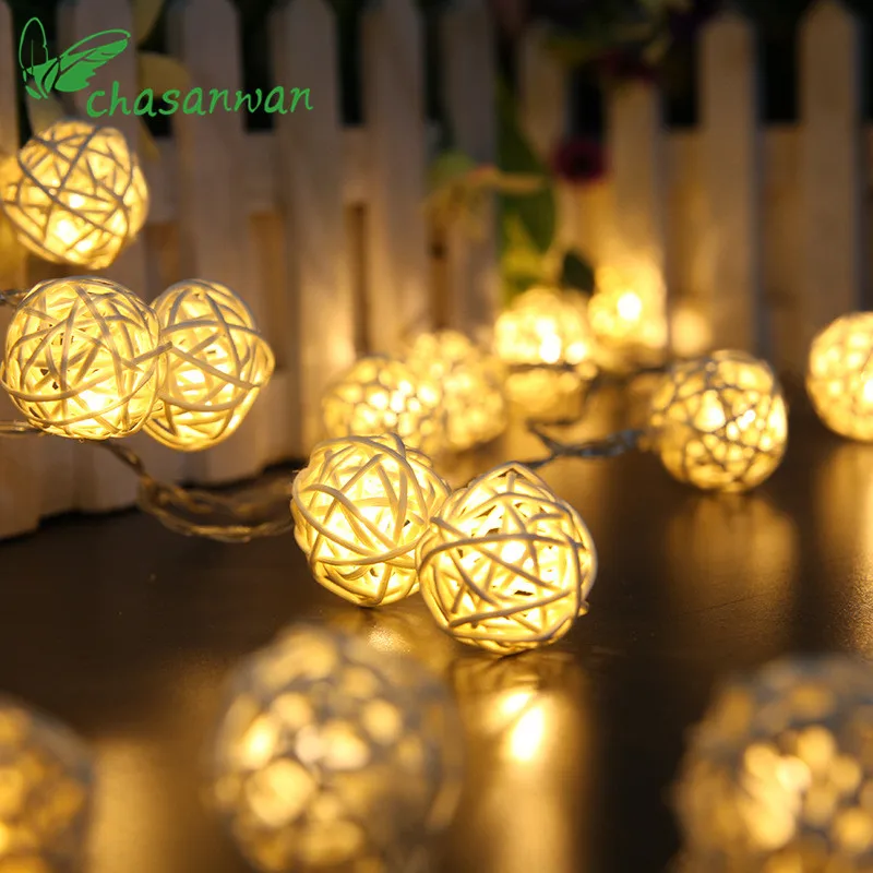 

Chasanwan Sepak Takraw String Lights 1 M 10 Light Battery Box Garland LED New Year Christmas Decorations for Home Decor Kerst.q