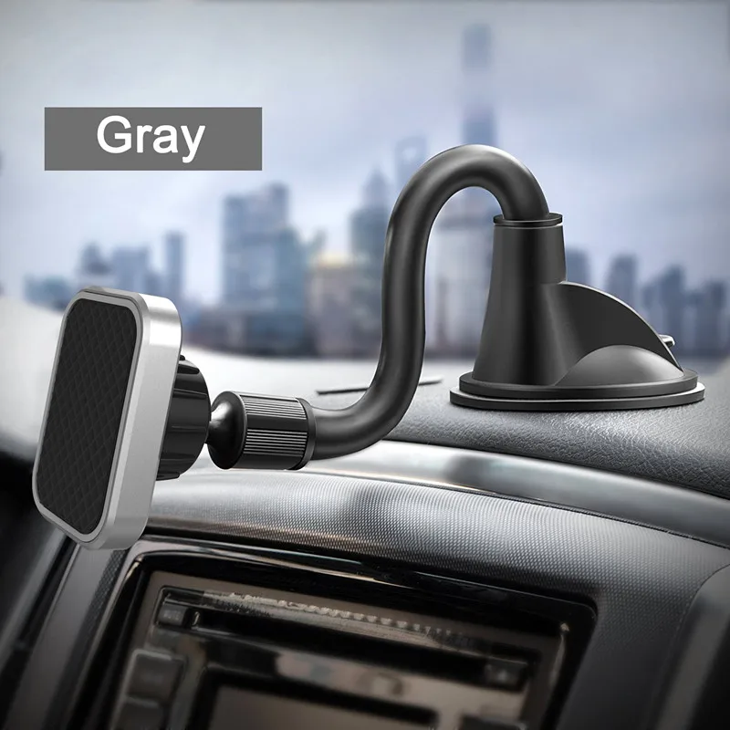 XMXCZKJ Long Arm Mobile Phone Magnetic Car Windshield Dashboard Mount Holder Desk Sucker Cup Cell Phone Stand For iPhone Xiaomi