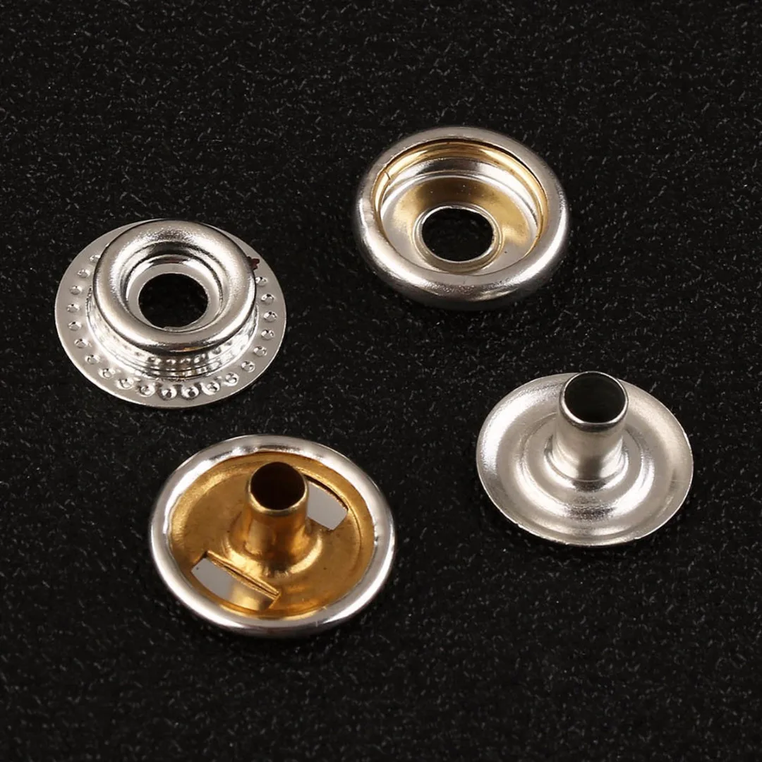 JX-LCLYL 100pcs 25 Sets Stainless Steel Fastener Snap Press Stud Cap Button Boat Canvas