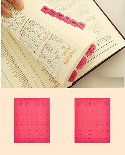 monthly calendar tabs