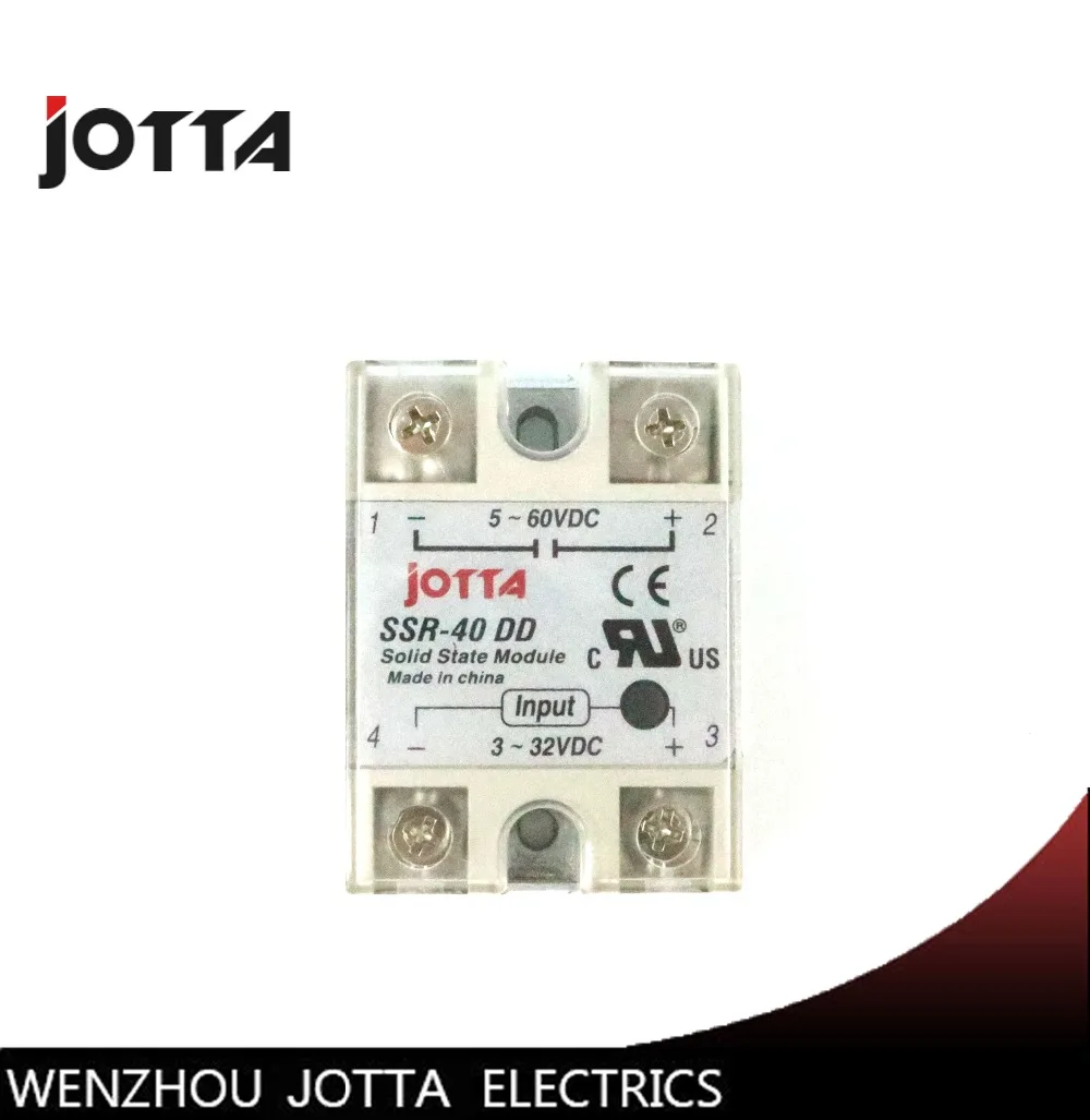 

SSR -40DD DC control DC SSR white shell Single phase Solid state relay 40A input 3-32V DC output 5~60V DC