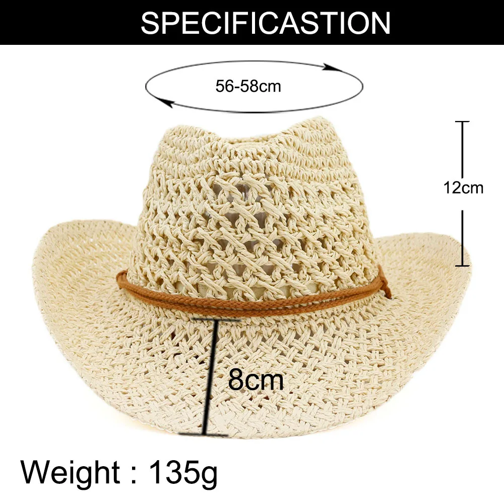 Летняя женская и мужская пара западная ковбойская соломенная шляпа верхняя шляпа складная уличная пляжная шляпа солнцезащитный козырек