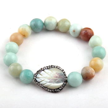 

Free Shipping 10mm Stones Bead Amazonite Stone Life Bracelet