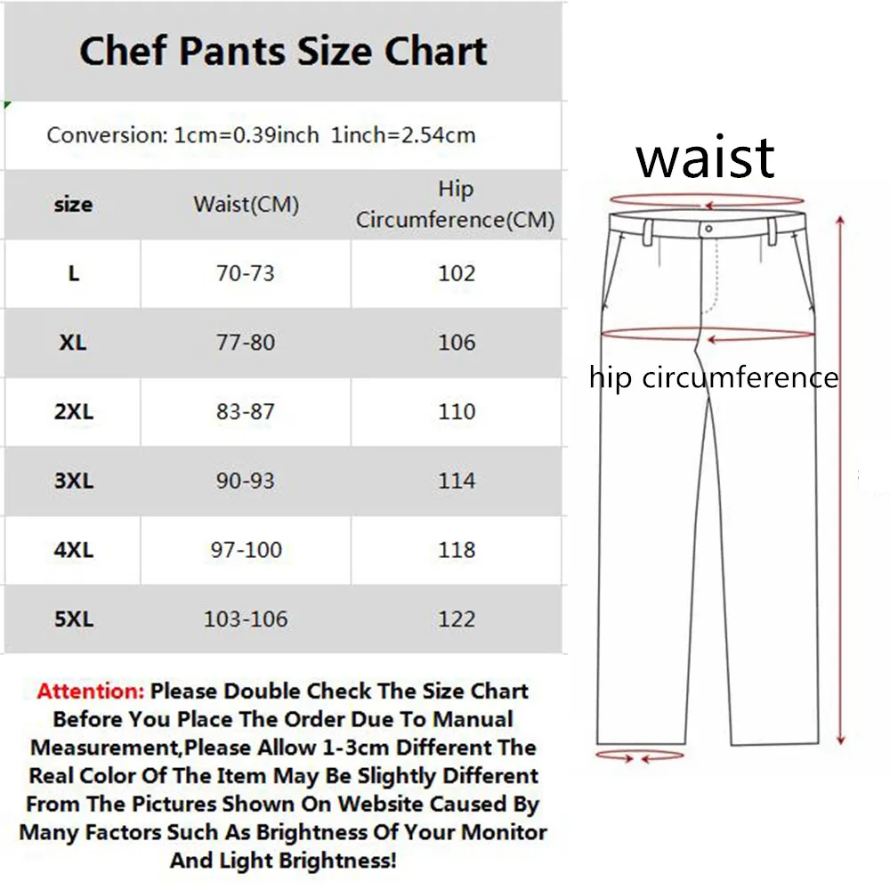 Новые брюки шеф-повара с эластичной резинкой на талии длинные брюки официанта Cozinha питание в отеле обслуживание кухни Одежда для ресторанов одежда брюки оптом