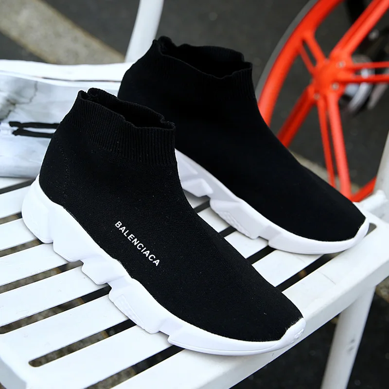 

Shoes ladies sneakers new high to help breathable socks personality trend non-slip basketball shoes casual lovers shoes