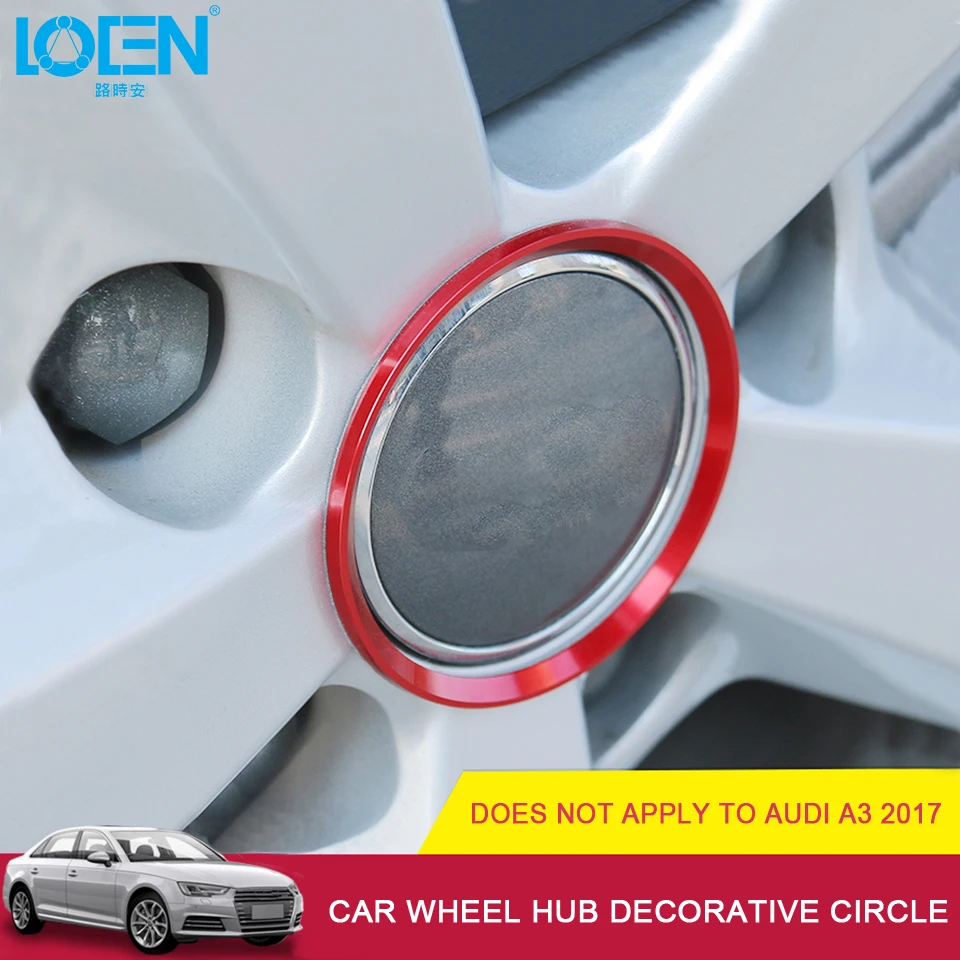 

4PCS/LOT Car Styling Wheel Hub Cover Outer Decorative Ring Sticker Car Wheel Hub Decor Fit For Audi A3/A1/A4L/A6L/A7/Q3/Q5/S3/S5