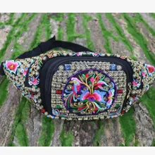 Новинка, модные вышитые женские поясные сумки! Горячая Цветочная вышитая Женская поясная сумка, универсальная холщовая поясная сумка в английском стиле