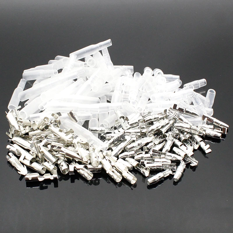 50 комплектов 4 мм обжимные патроны Мужская Женская розетка с оболочкой|crimp terminal|wire