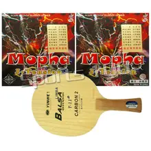 Pro настольный теннис пинг-понг комбинированная ракетка Galaxy YINHE T-11+ с 2 шт. бомба Mopha J-Tension профессиональная длинная для европейской хватки fl