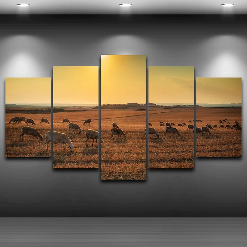 Grassland Spray Oil Painting Decoration for Home Decor Artistic Printed