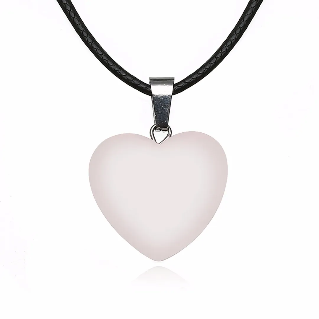 Shellhard Love Heart Necklaces for Women Natural Stone Leather Chain Necklace & Pendant Femme Bijoux Charm Jewelry