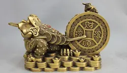 Китайская Медь Бронза Feng shui Yuanbao привлекать богатство Золотая жаба статуя для декора