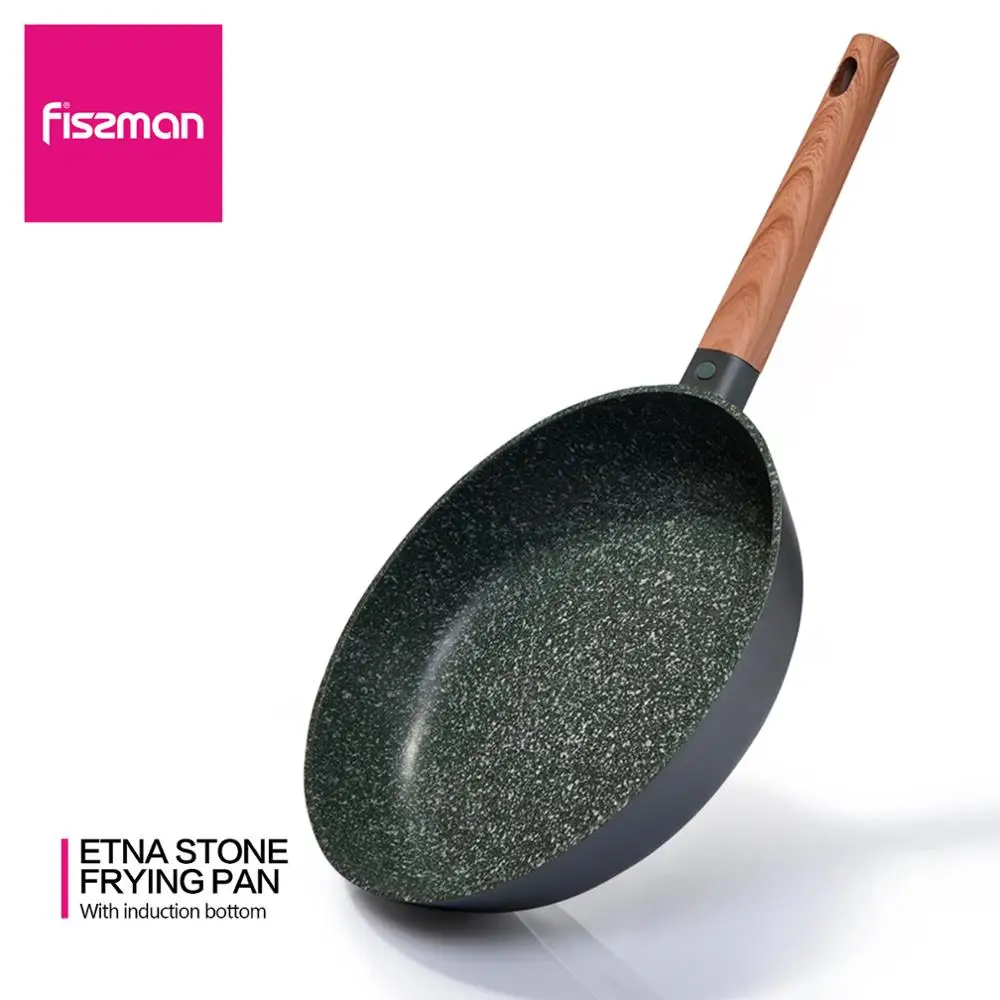 

FISSMAN ETNA STONE Series Frying Pan with Greblon C3 Granite Coating Non-stick Aluminium Gas&Induction Cooker