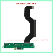 ToP Quality Charging Charger Dock Port Micro USB Connector Mic Flex Cable For Nokia Lumia 1520 free shipping+track No