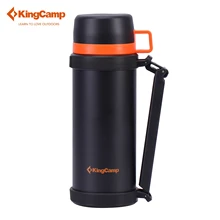 KingCamp 1500 ML Al Aire Libre Camping Deportes Viajes Botella Olla de Aislamiento de Doble Tapa Deporte Ciclismo Riding Botella de Agua Caliente