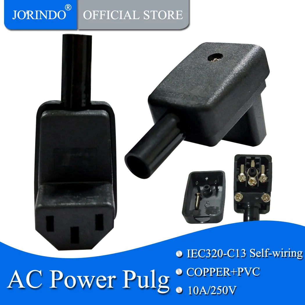 Розетка переходник joriniec 320 C13 3 контактный разъем шнур питания IEC Отсоединяемый
