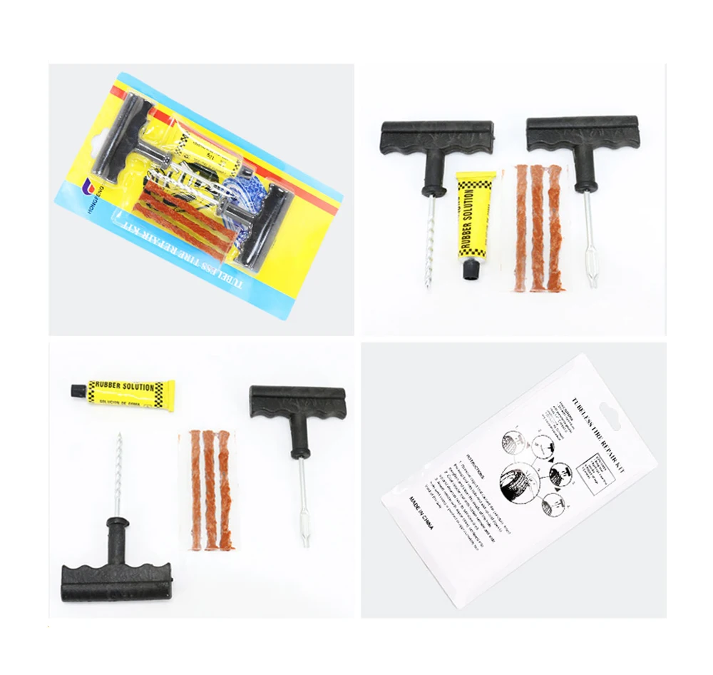 Car tire repair kit, bicycles, trucks, motorcycles, set tools, tire puncture,foreskin, glue, Car Maintenance Accessories
