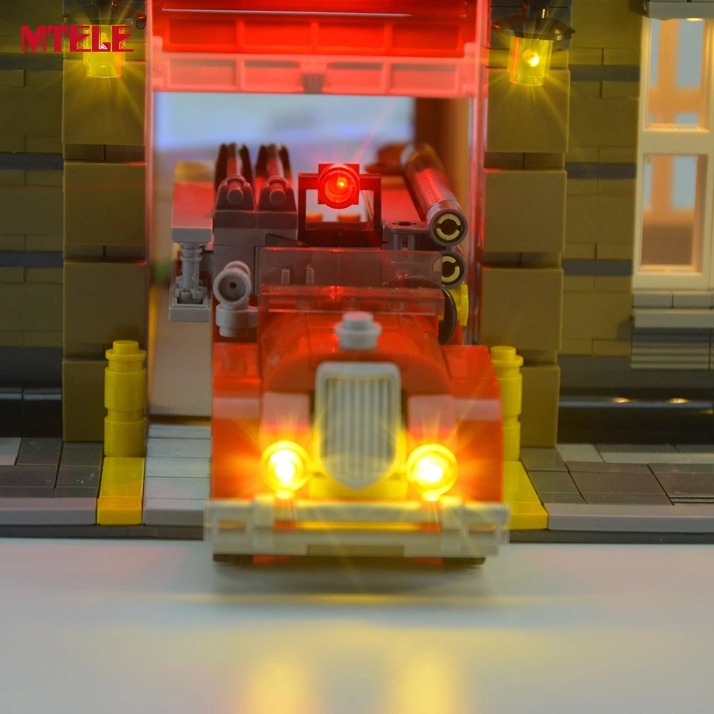 MTELE бренд светодиодный светильник комплект для 10197 пожарной станции|toys for|lego city