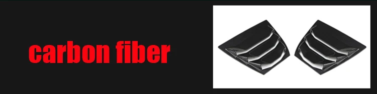 carbon fiber 2 шт. автомобиля интимные аксессуары Красный/углерода волокно заднего окна боковые жалюзи Vent панель накладка для Mazda 3 Axela C1192 - Цвет: carbon fiber
