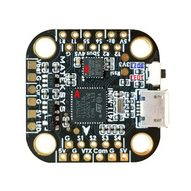 Система Matek 20*20 мм F411 mini мини F4 Контроллер полета AIO OSD BEC и Светодиодная лента для RC