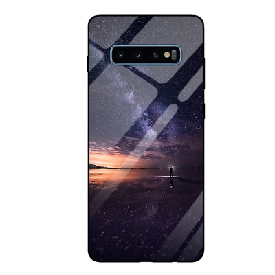 Для samsung galaxy S10 случае G9730 звездное небо закаленное Стекло+ края из ТПУ тонкий твердый переплет для samsung S10 SM-G9730 случаях - Цвет: A11