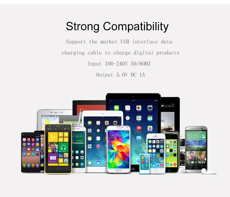 3C Certification 5V1A USB Wall Charger Adapter for  iPhone iPad Huawei Samsung S9 Xiaomi Mi 8 Mobile Phone Black White (7)