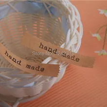 a09 DIY подарок "Hand Made" коричневый крафт-бумаги Jagged структуры упаковка уплотнительные наклейки. самоклеющиеся этикетки печать