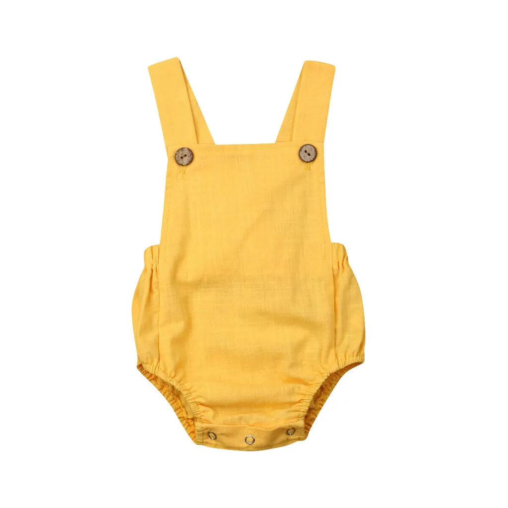 Летний детский комбинезон для девочек и мальчиков, однотонный полосатый комбинезон без рукавов, sunsuit, одежда carters для маленьких девочек# p30US