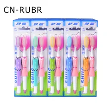 CN-RUBR Creative 2pcs Double Ultra Soft Toothbrush Fashion Couple Toothbrushes Super Clean Toothbrush For Oral Care