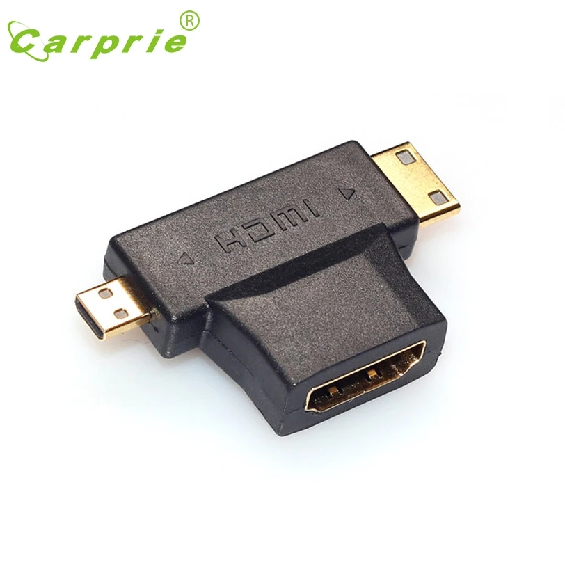 

CARPRIE 3 in 1 HDMI Female to Mini HDMI Male + Micro HDMI Male Adapter Connector Mar9 MotherLander