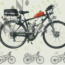 2-х тактный 48CC газового двигателя мопеда/бензиновый двигатель для рпрокат