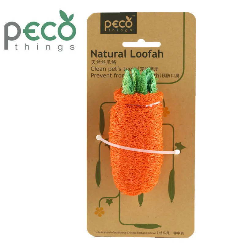 Pecothings dog toy natural plant loofah toy odontoprisis radish toytoy
