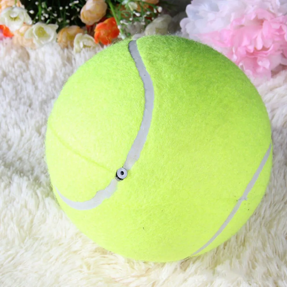 24CM giant tennis ball dog toy large inflatable tennis dog interactive toy pet supplies outdoor cricket dog toy hot sale