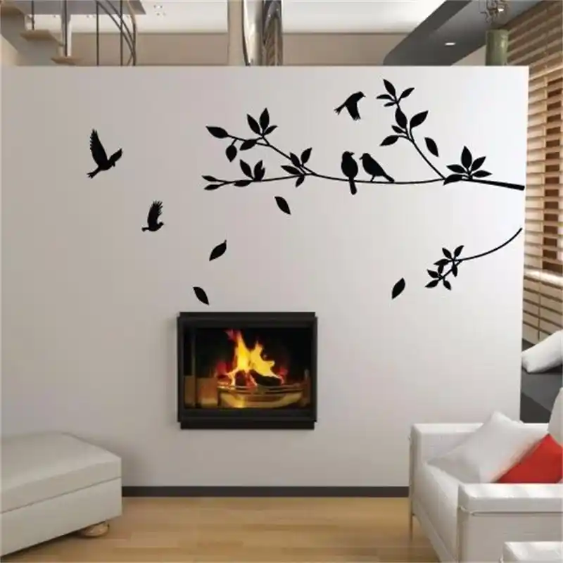 Ebay Hot Flying Pajaro Rama De Arbol Vinilo Corte Pared Pegatinas