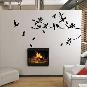 

Ebay hot flying bird tree branch vinyl cut wall stickers bedroom decoration 8171. removable diy home decals animal mural art 3.5