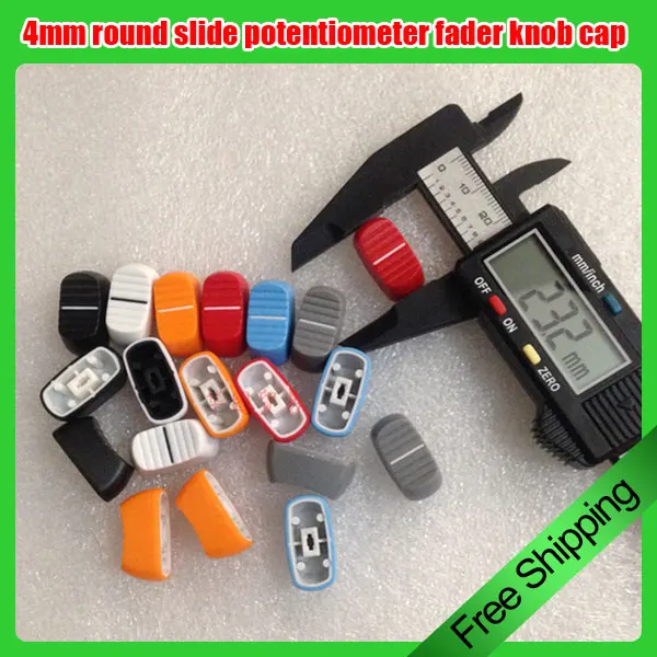 100pc 4mm for Yamaha Mixer Circular Slide Potentiometer Fader Knob Cap