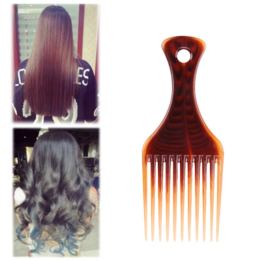 2017 # Afro Comb Curly Hair Brush Salon Hairdressing Styling Long Tooth Pick | Красота и здоровье