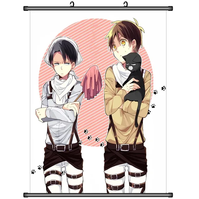 Japan Anime Attack On Titan Levi Ackerman Eren Jaeger Keith Shadis Sasha Home Decor Wall Scroll Poster Decorative Picture Painting Calligraphy Aliexpress