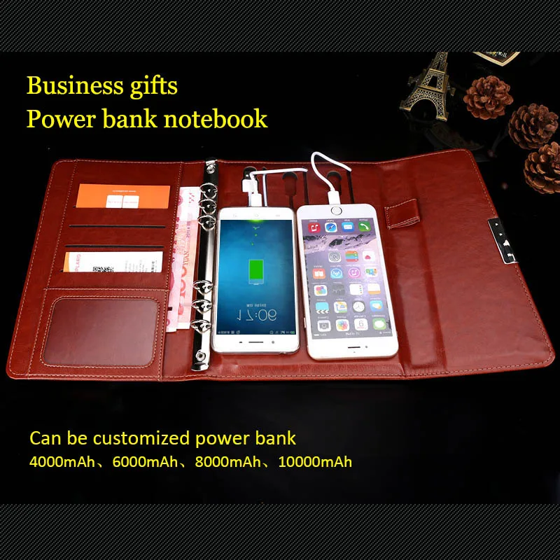 power bank notebook charger a5 agenda organizer power bank a5 filofax