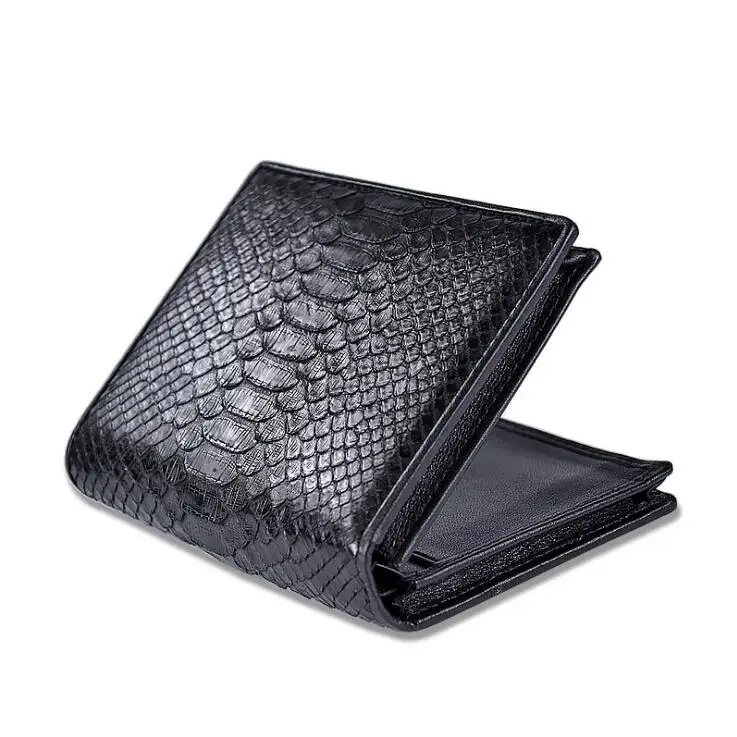

Free freight Python skin handmade Men wallet Multicard Genuine Leather Coin purse Corss Pattern Men wallet