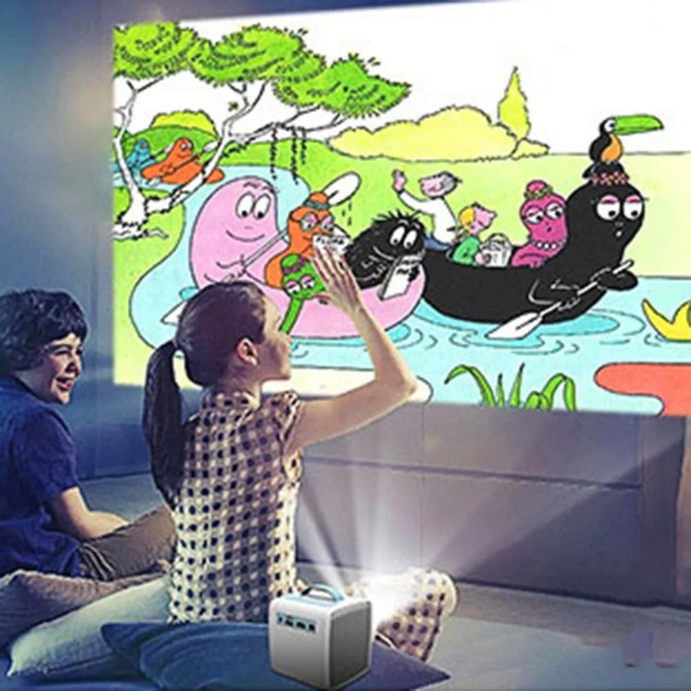 Q2 البسيطة المحمولة العارض 700 لومينز الأطفال التعليم الأطفال هدية الوالدين والطفل Proyector LED TV المسرح المنزلي متعاطي المخدرات
