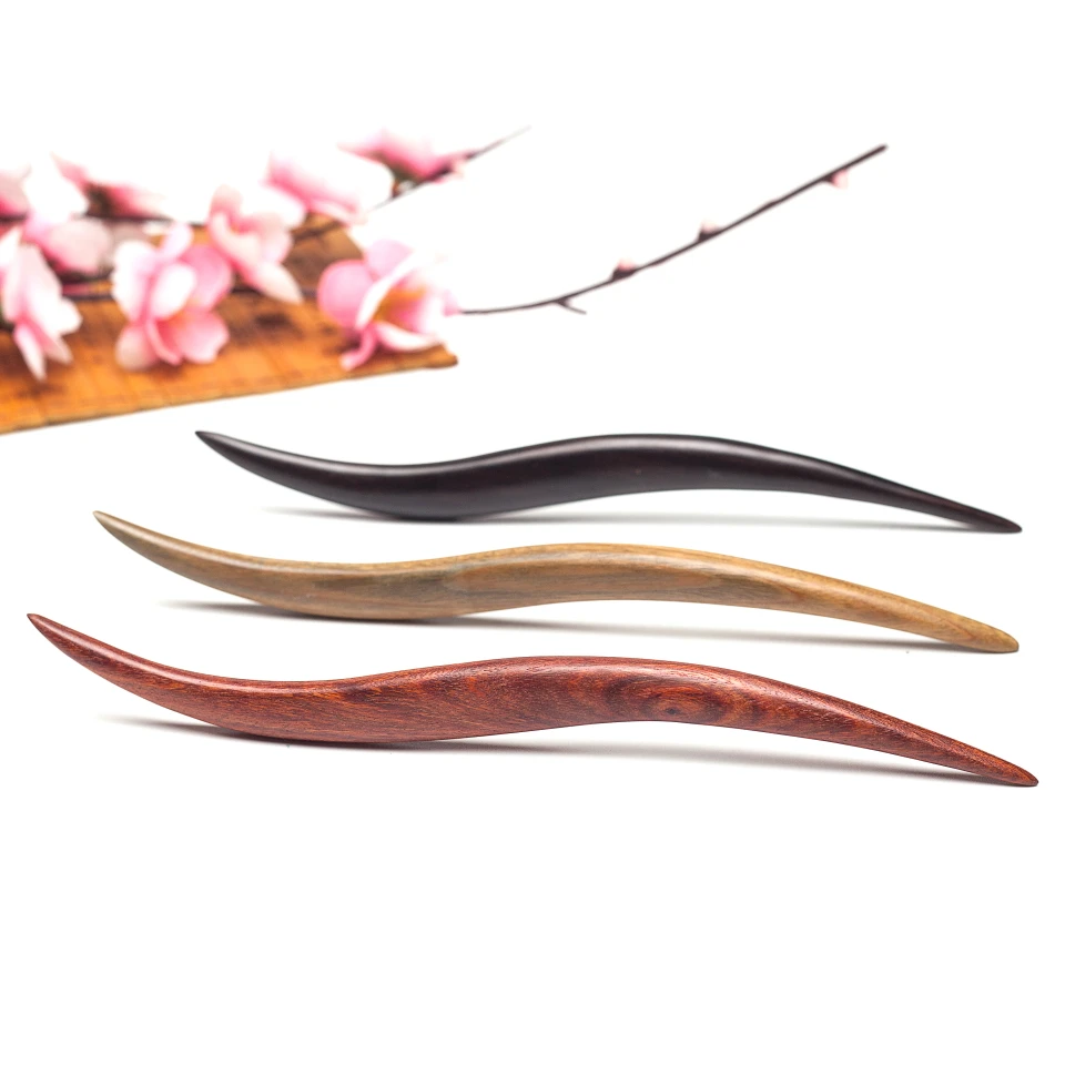 

3 colors Hair stick Chinese style series Premium sandalwood products Vintage Hair accessories hairpin head jewelry for women