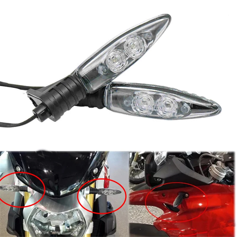 

2pcs/lot Led Motorcycle Front Turn Signal Indicators Flasher Lamp Blinker For BMW F650 F700 F750 F800 F850 GS F800 GT R ST E043