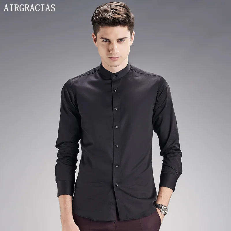 AIRGRACIAS 2017 Men's Fashion and Casual Shirts Long Sleeve Tight Fit ...