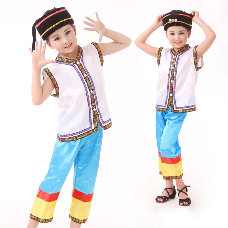 Buy chinese national dance costumes for boys minority
