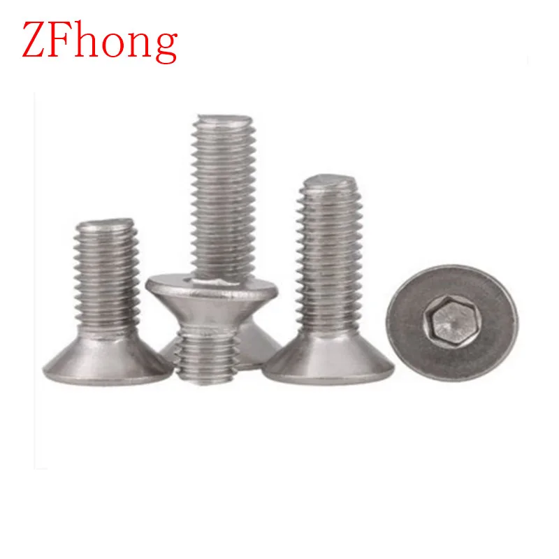 

100pcs Allen Key Head DIN7991 M2 M2.5 M3 M4 Stainless steel 304 hex socket countersunk head screw